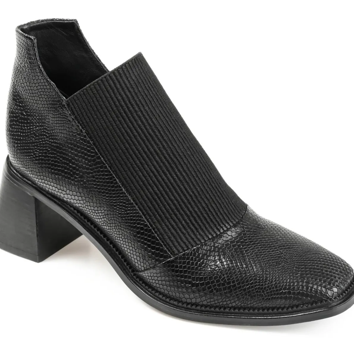 STYLLA Leather Square Toe Chelsea Boots
