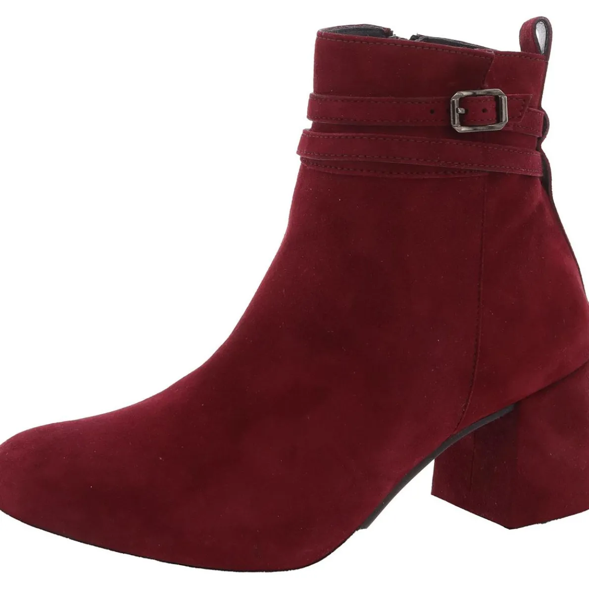 Suede Belted Ankle Boots