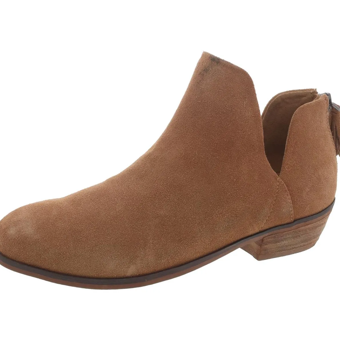 Suede Block Heel Ankle Boots