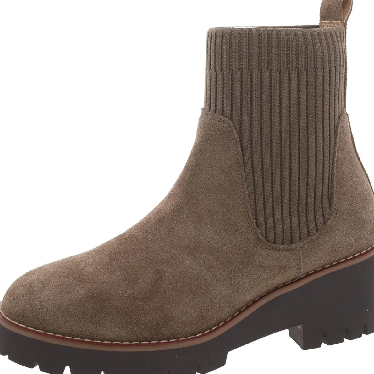 Suede Block Heel Ankle Boots