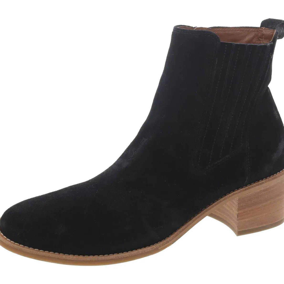 Suede Block Heel Chelsea Boots
