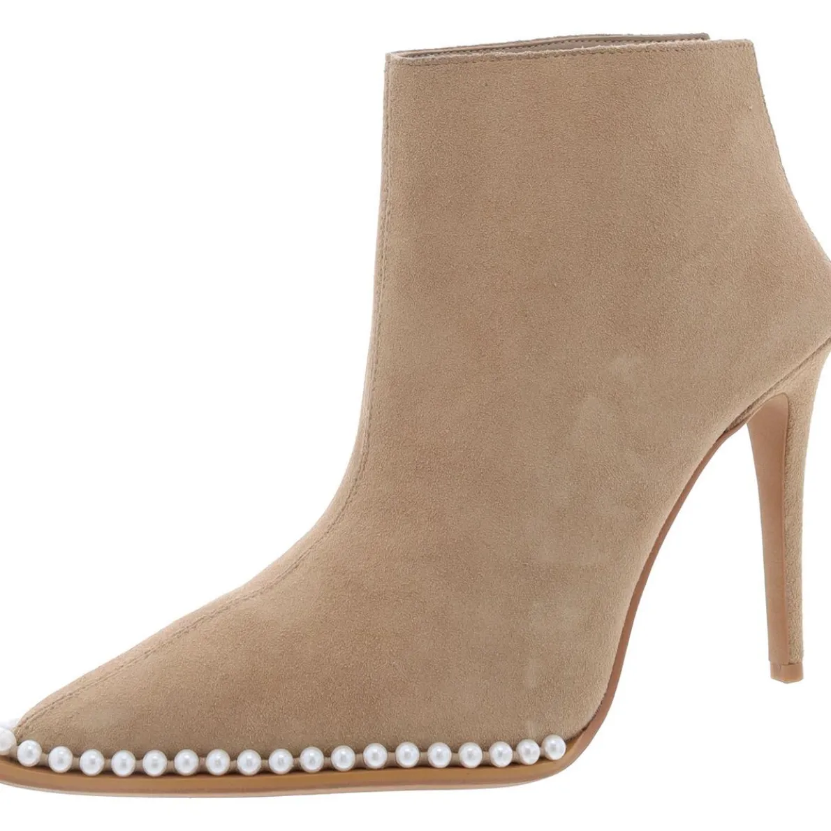 Suede Open Back Booties