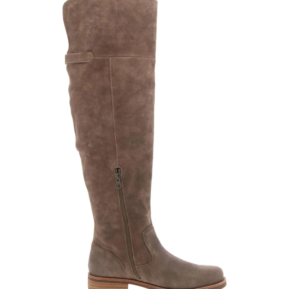 Suede Round Toe Knee-High Boots