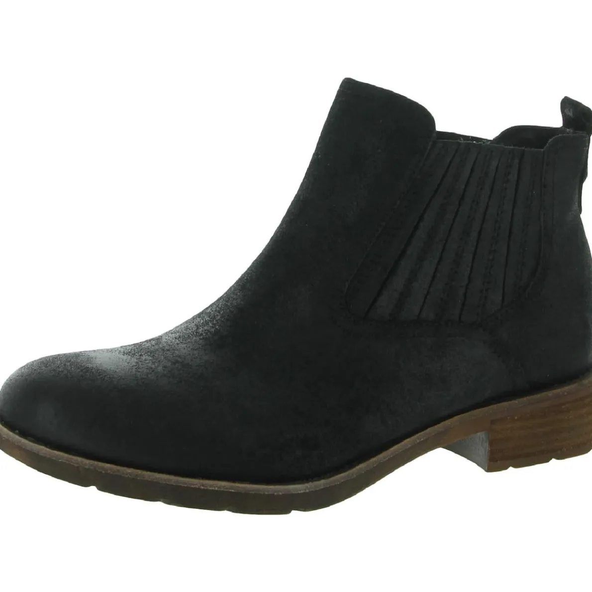 Suede Slip On Ankle Boots