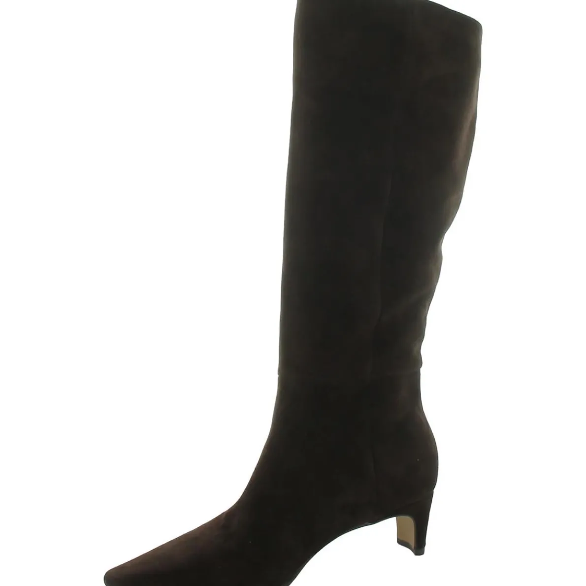 Suede Square Toe Knee-High Boots