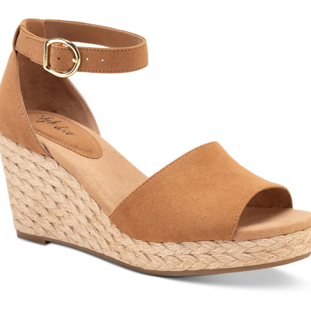 Seleeney Faux Leather Strappy Espadrilles