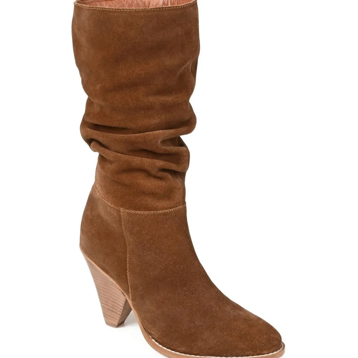 Syrinn Suede Almond Toe Mid-Calf Boots