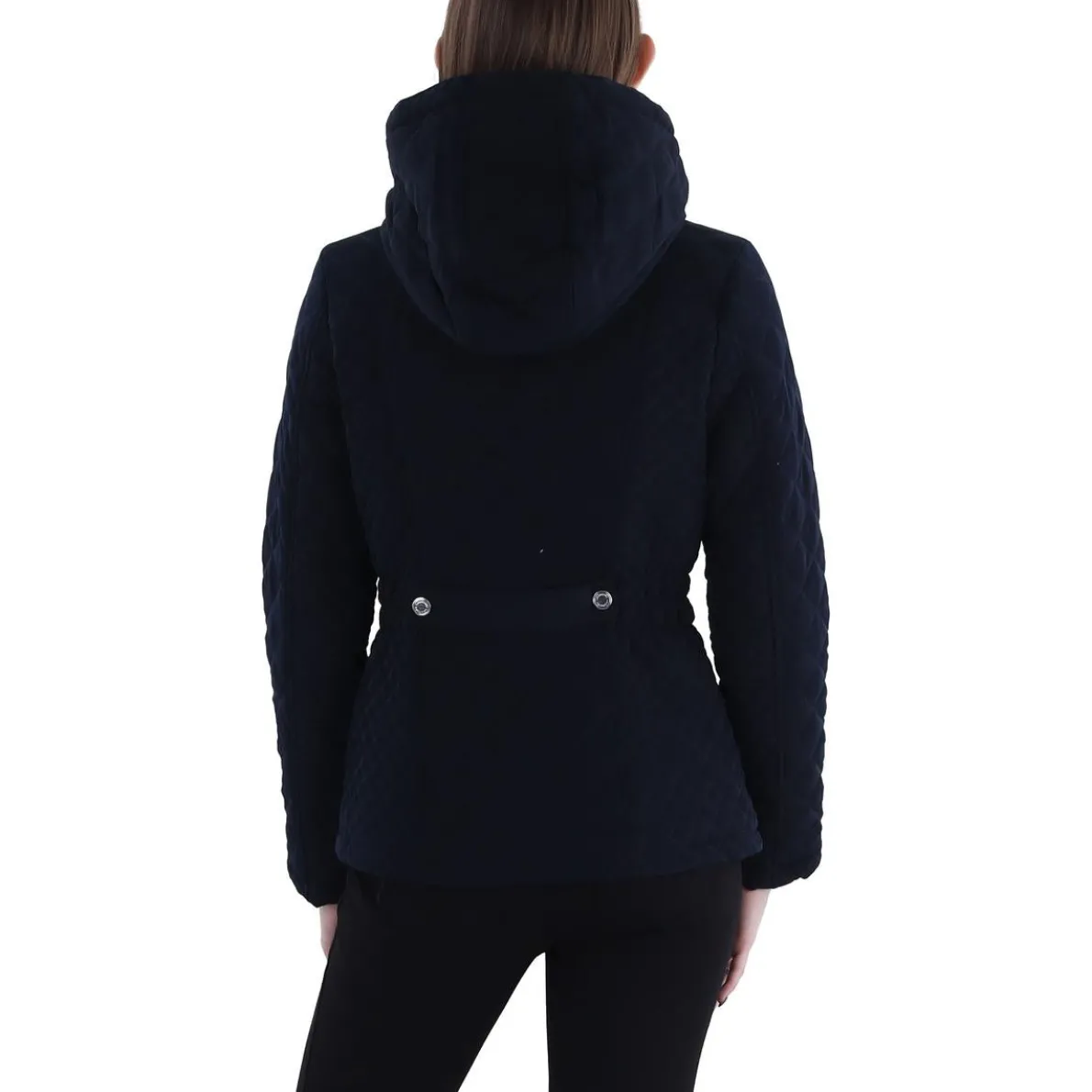 Faux Fur Hooded Quilted Coat