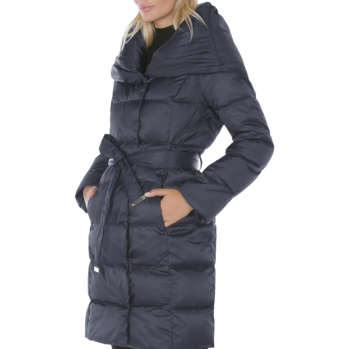 Margot Quilted Mid-Length Down Fill Winter Puffer Coat