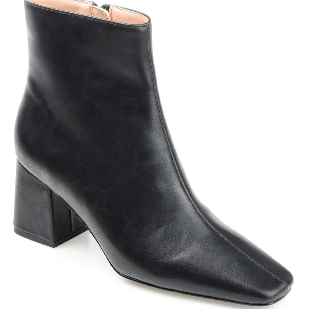 Haylinn Zipper Square Toe Booties