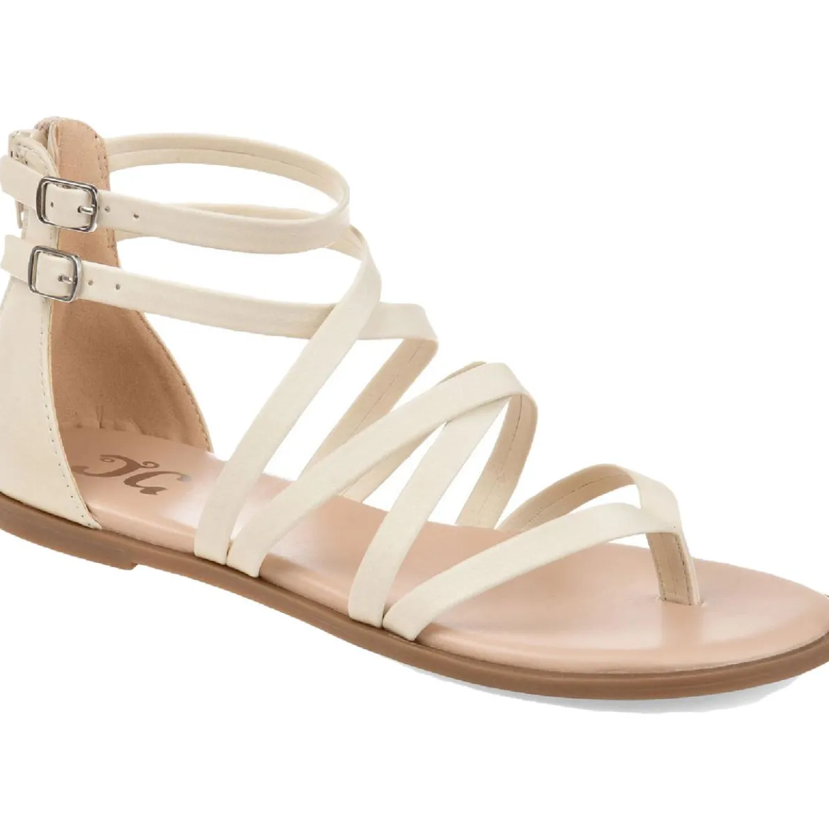 Zailie Faux Leather Thong Gladiator Sandals
