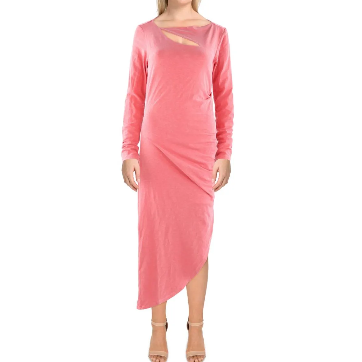 Cut-Out Cotton Midi Dress