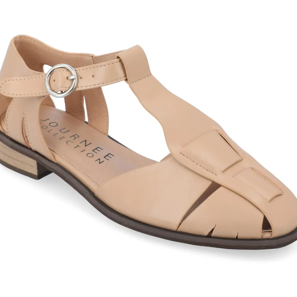 Azzaria Faux Leather Cut Out Ankle Strap