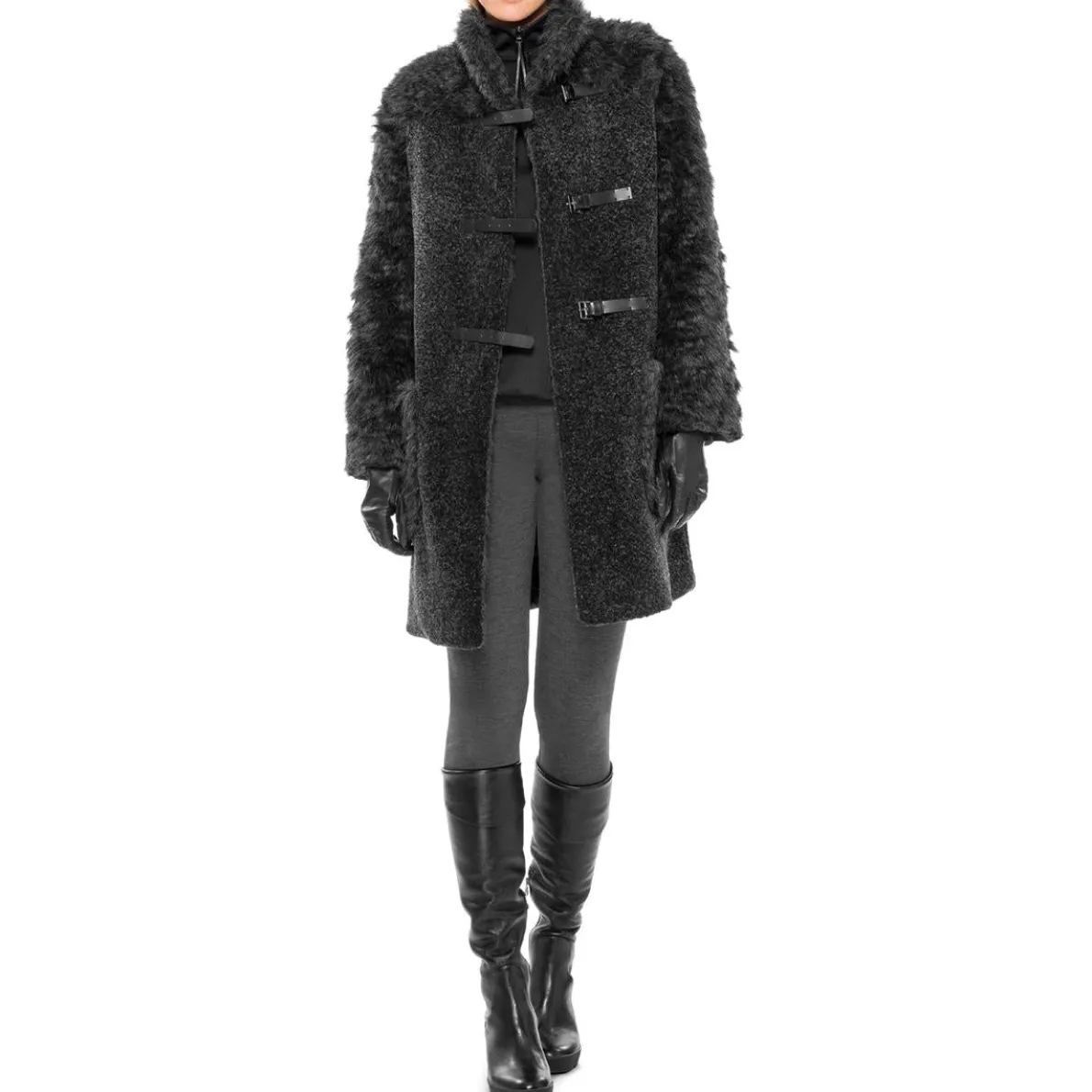 Fax Fur Wool Jacket