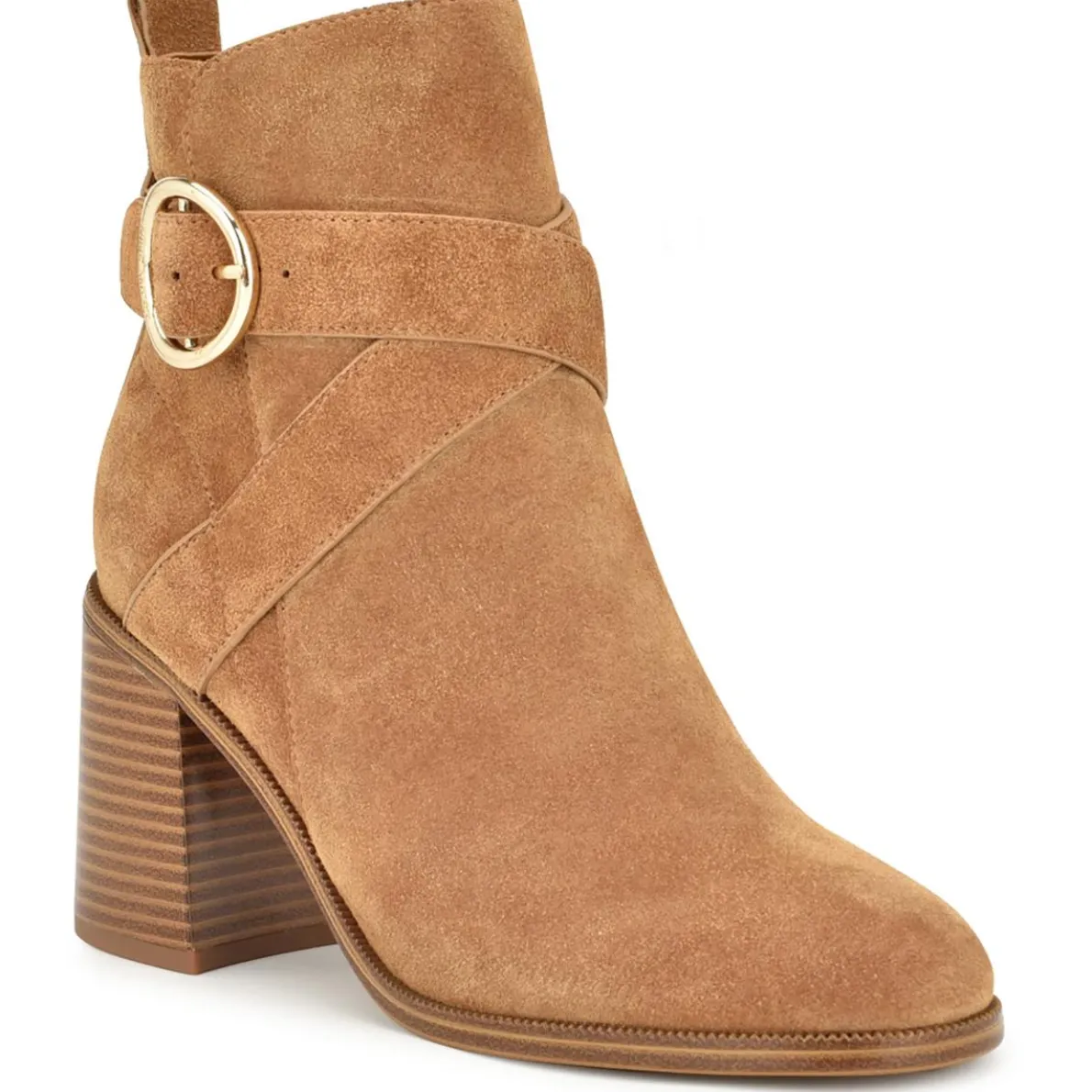 NEEDYOU Suede Block heel Booties
