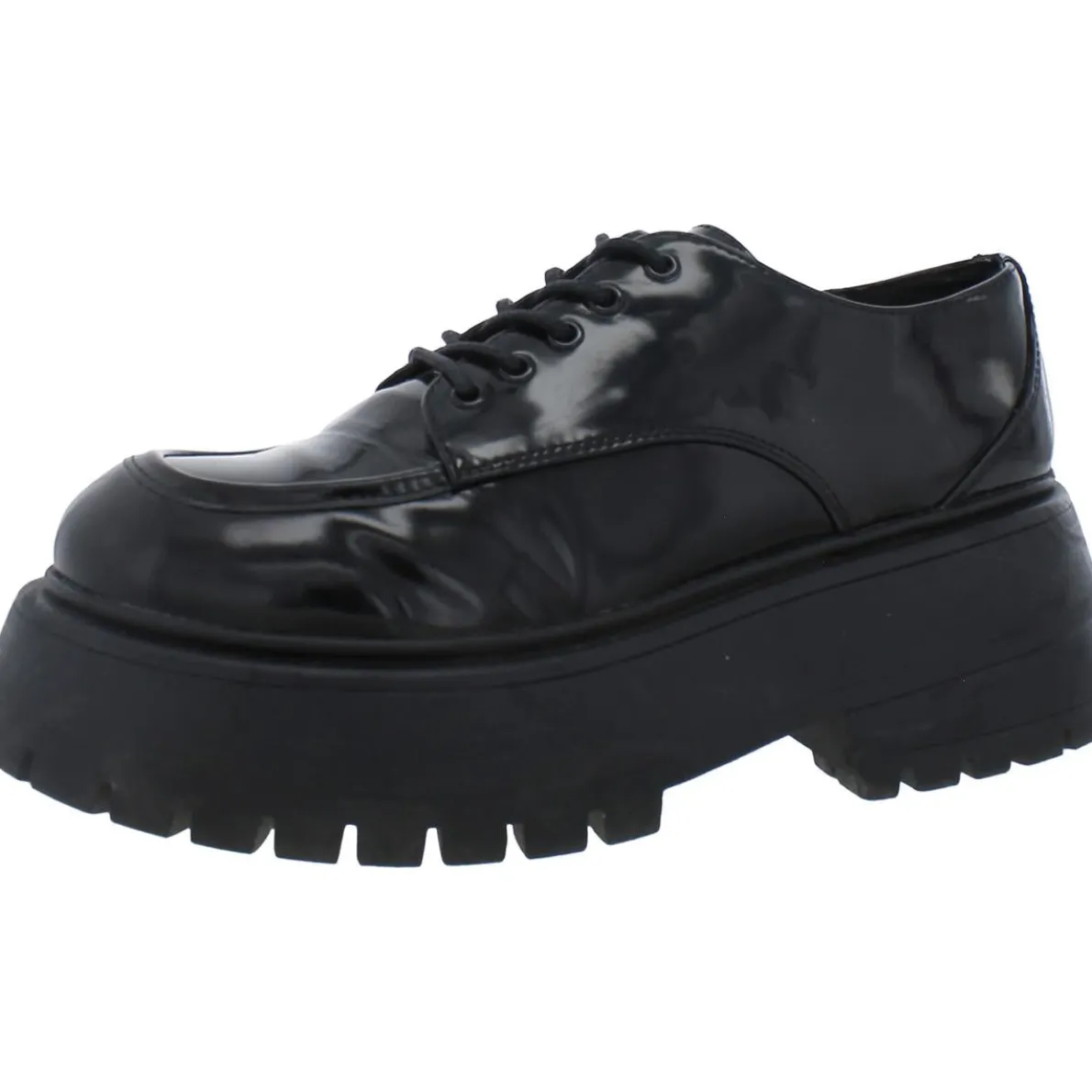 Philipa Faux Leather Lace-Up Loafers