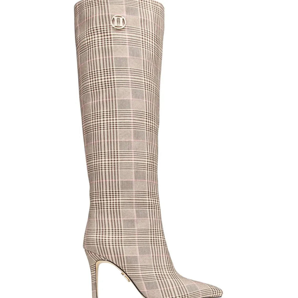 T2CLACOREI Plaid Knee-High Boots