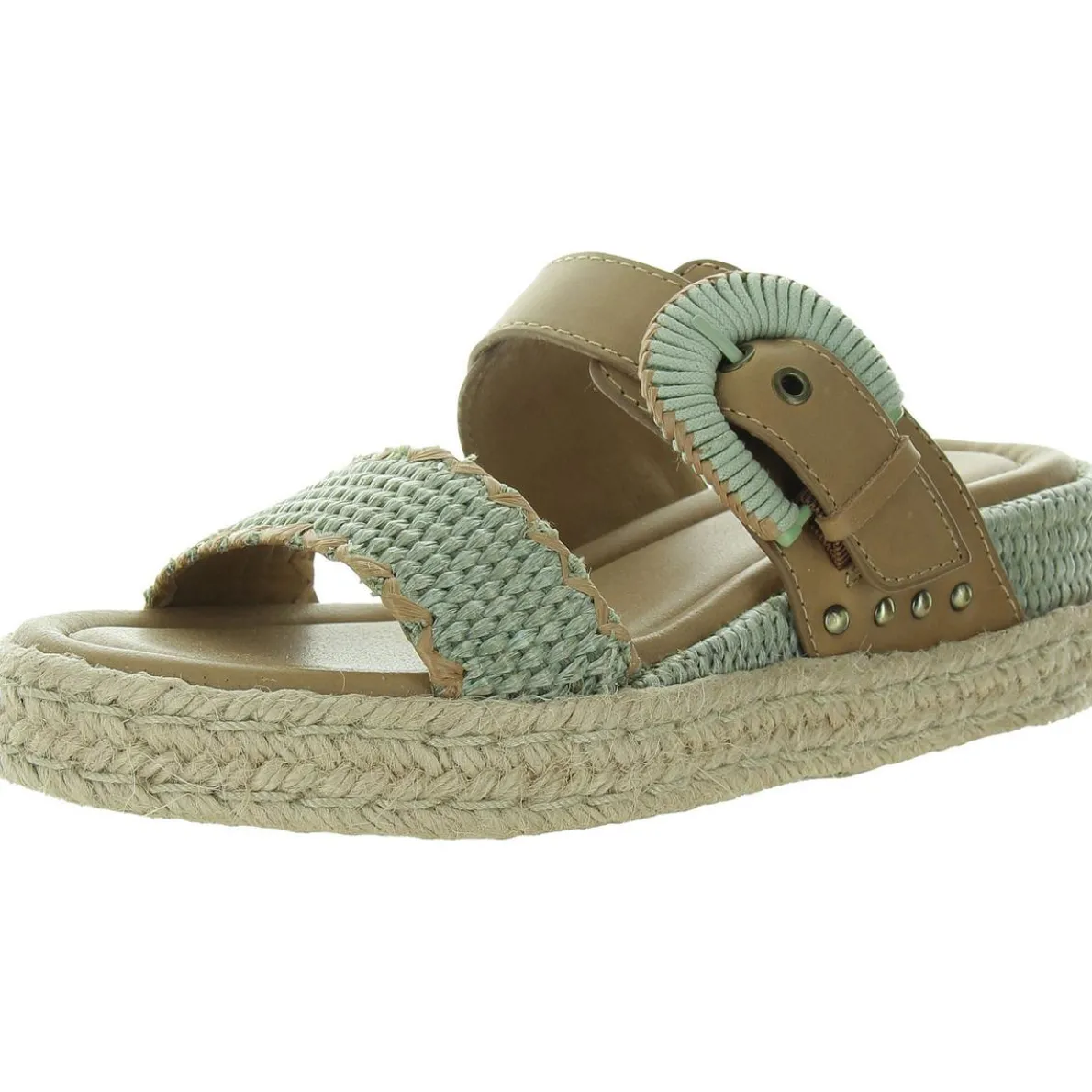 Colla Leather Wedge Slide Sandals
