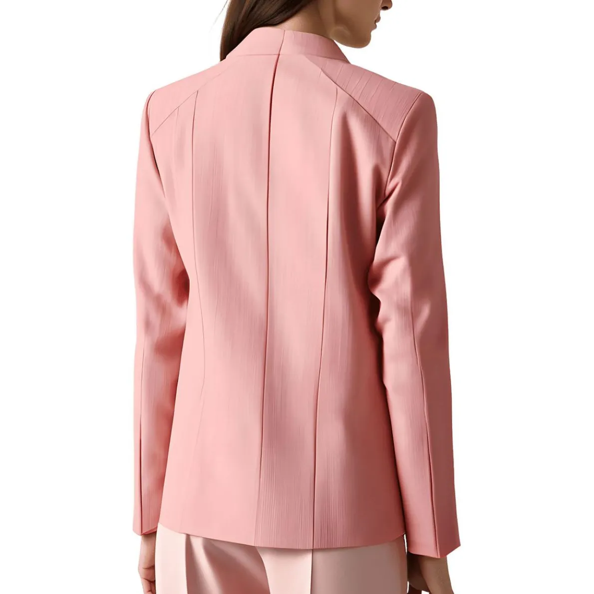 Textured One-Button Blazer