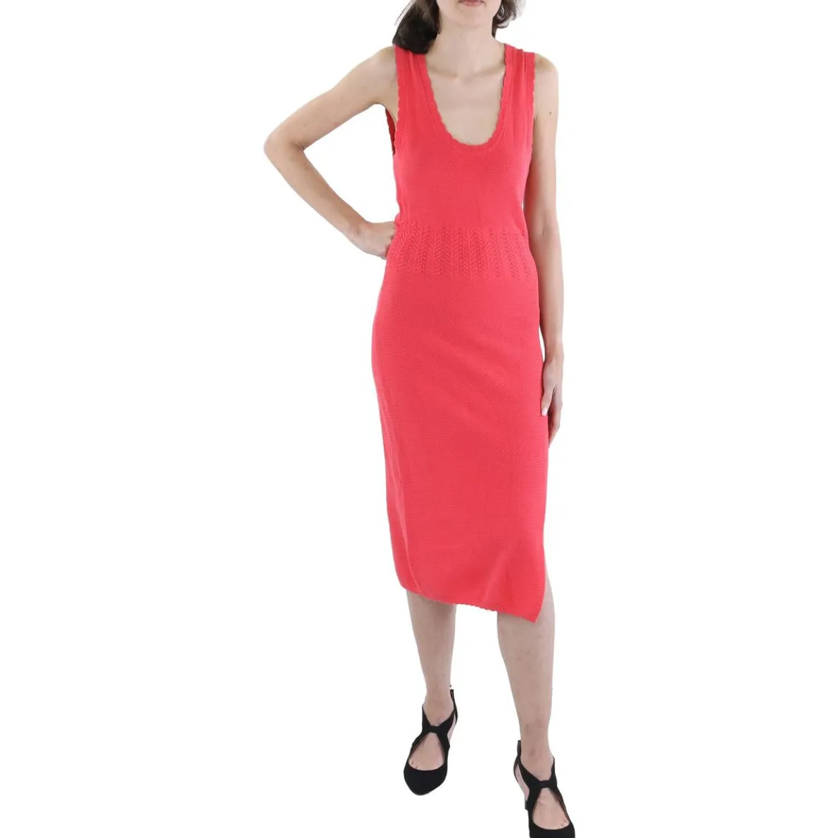 Textured Cotton Sweaterdress