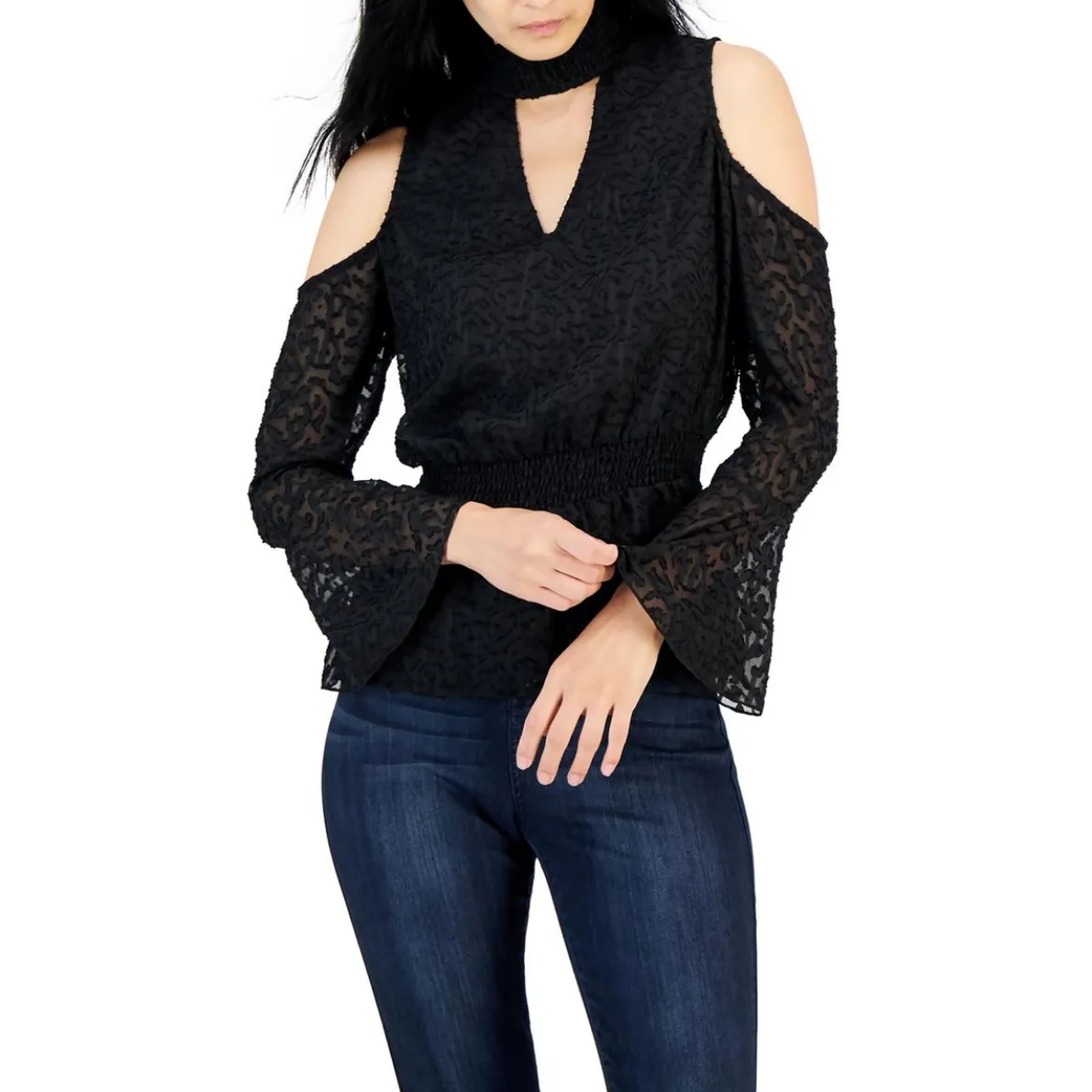 Textured Smocked Blouse