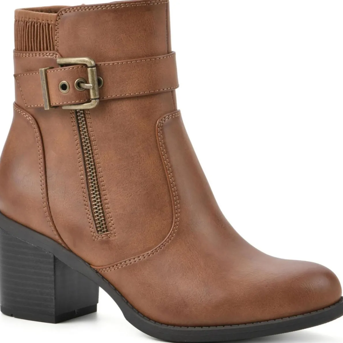 Dessert Faux Leather Ankle Boots