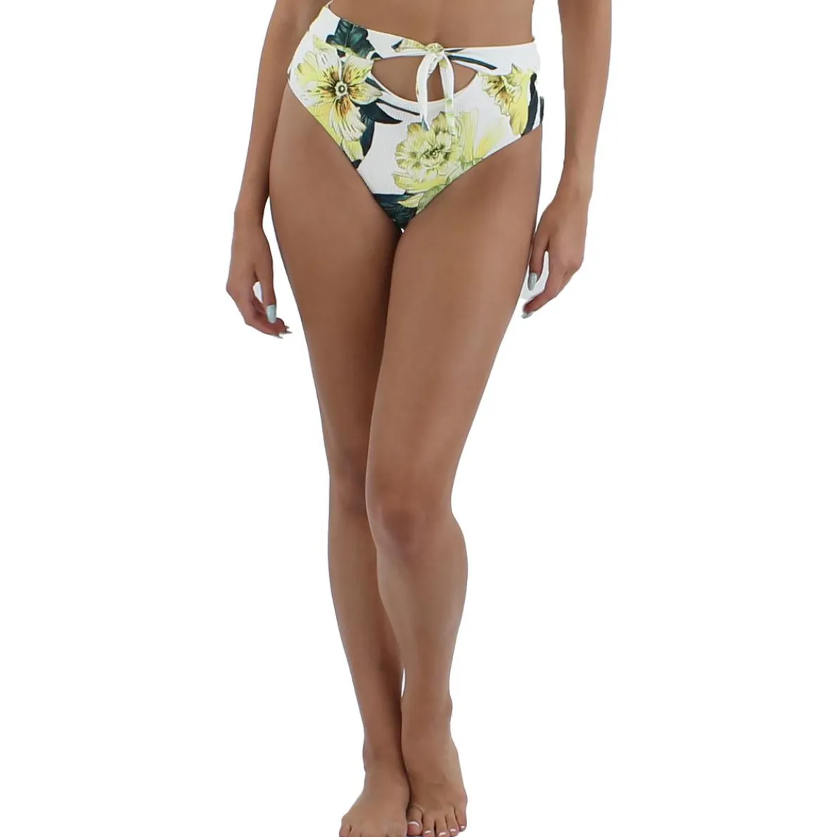 Tie Back Ribbed Swim Bottom Separates