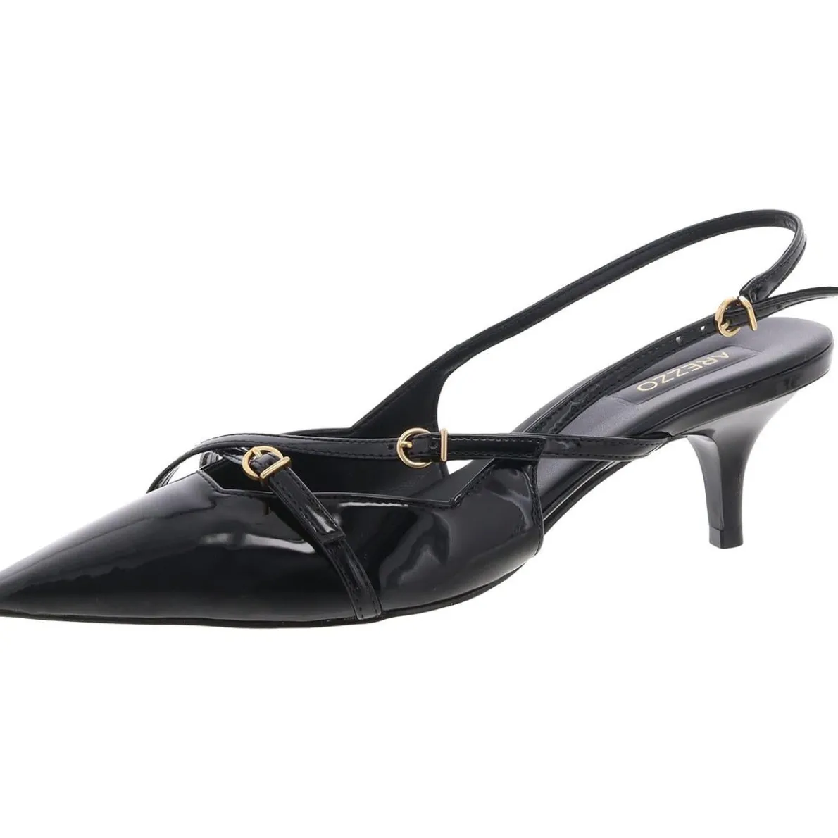 Tiffany Patent Strappy Slingback Heels