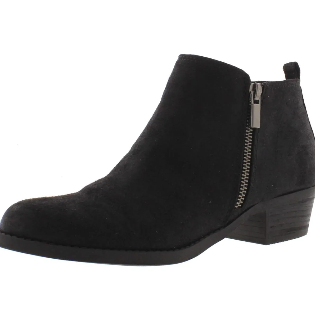 Brie Suede Stacked Heel Booties