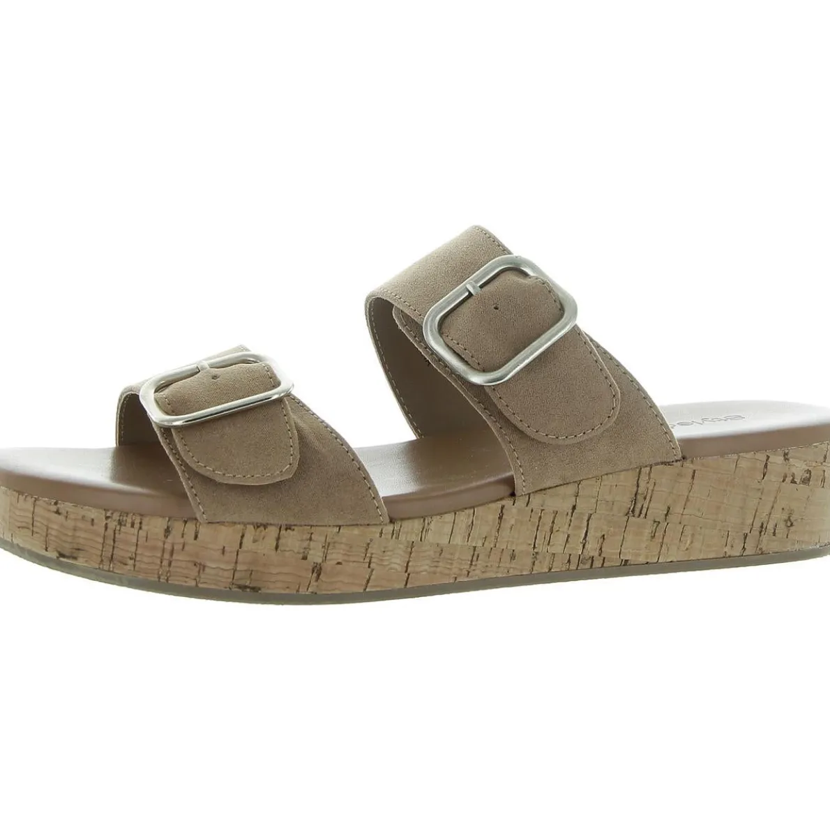 Temppestt Open Toe Double Buckl Slide Sandals