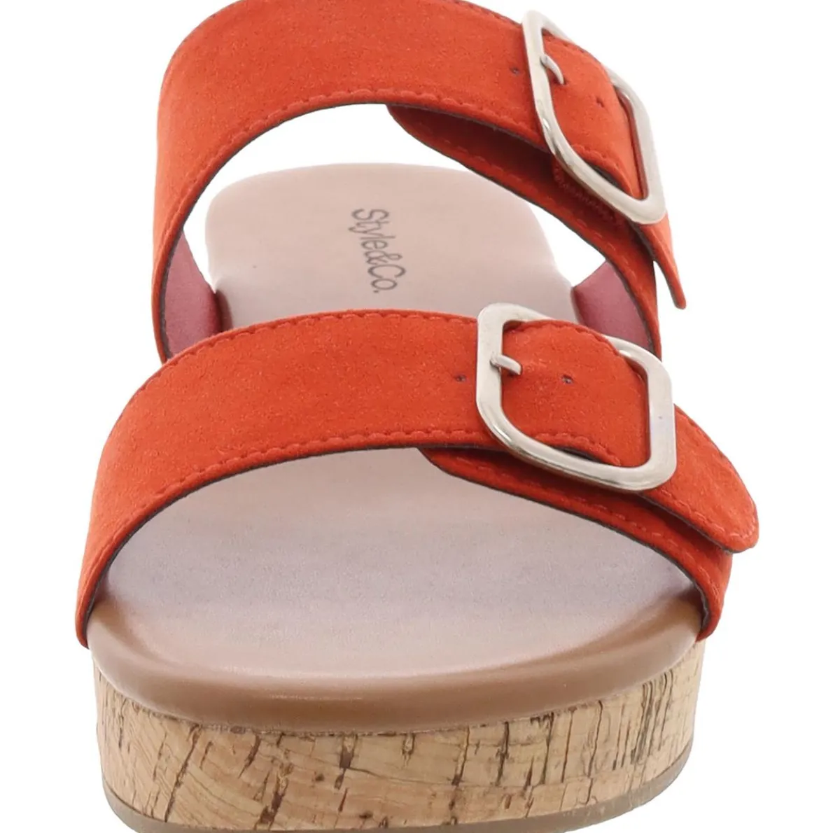 Temppestt Open Toe Double Buckl Slide Sandals