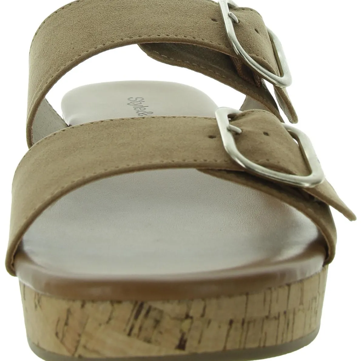 Temppestt Open Toe Double Buckl Slide Sandals