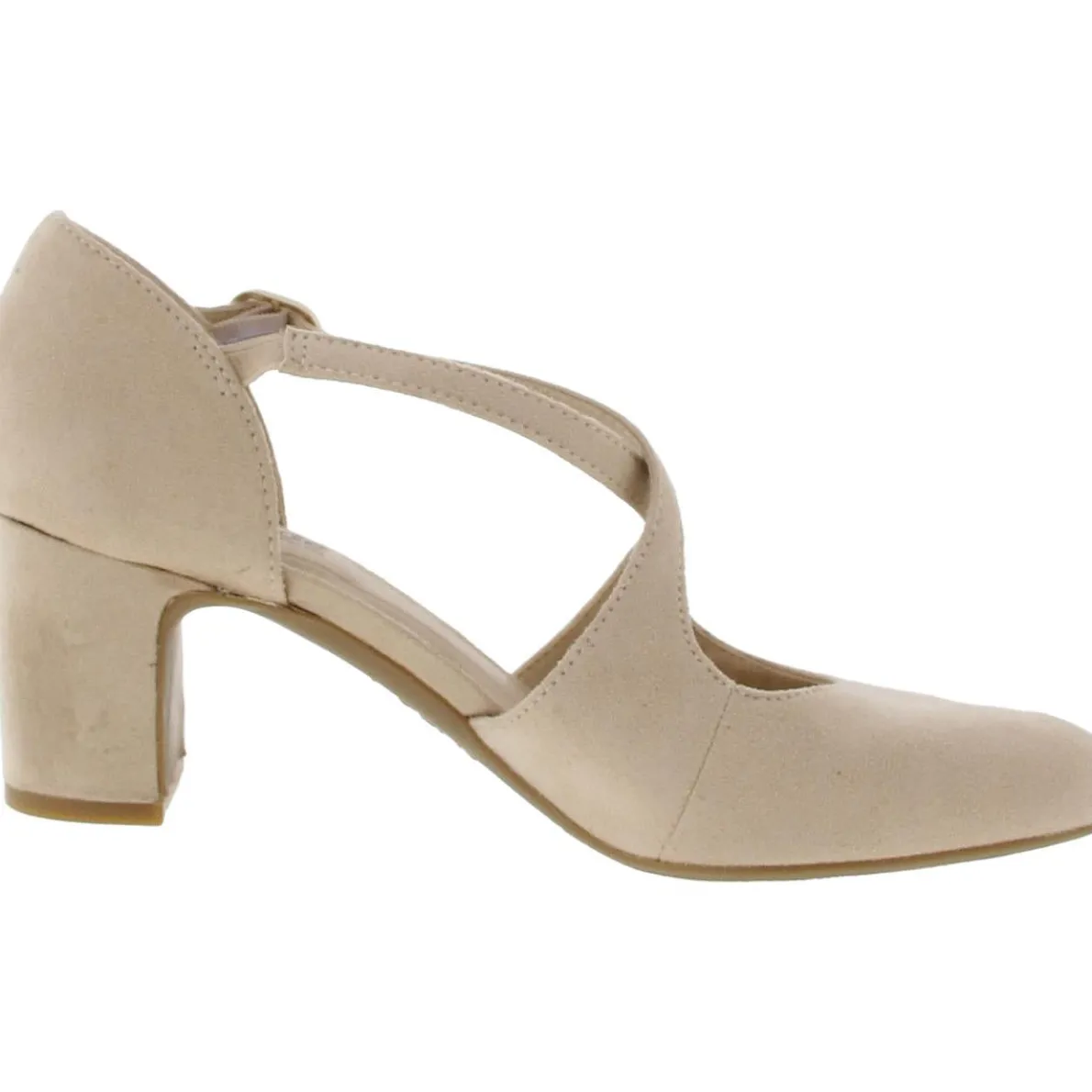 Tracy Buckled Round Toe Block Heels
