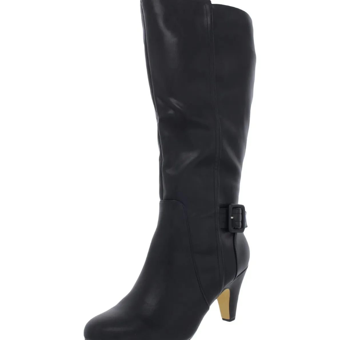 Troy II Plus Wide Calf Faux Leather Knee-High Boots
