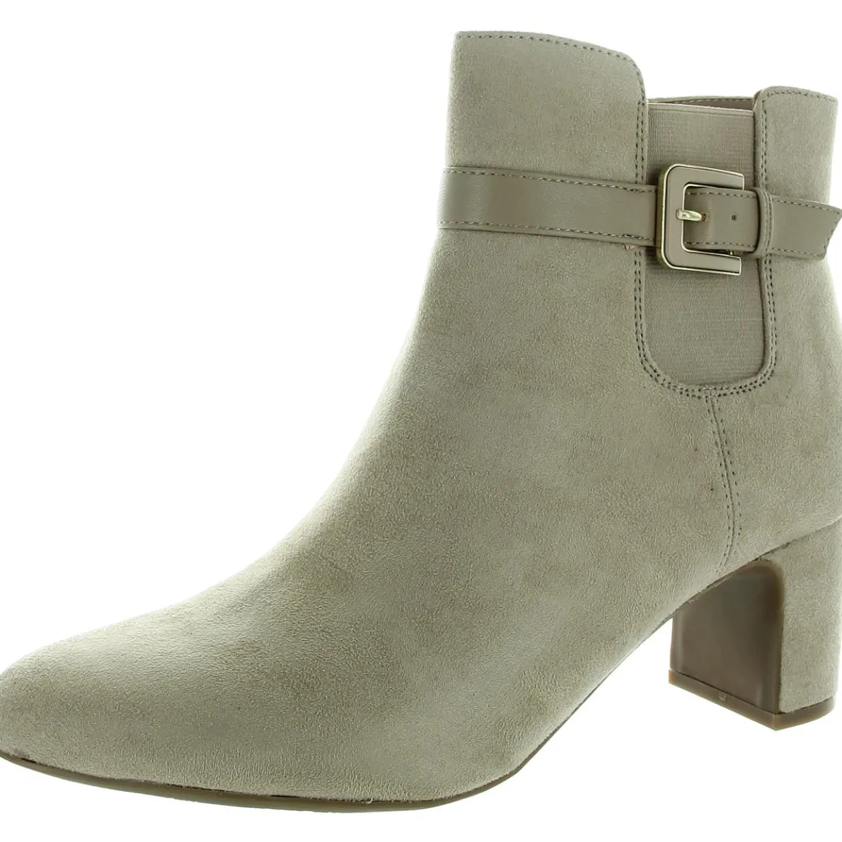 Truly Zipper Faux Suede Booties