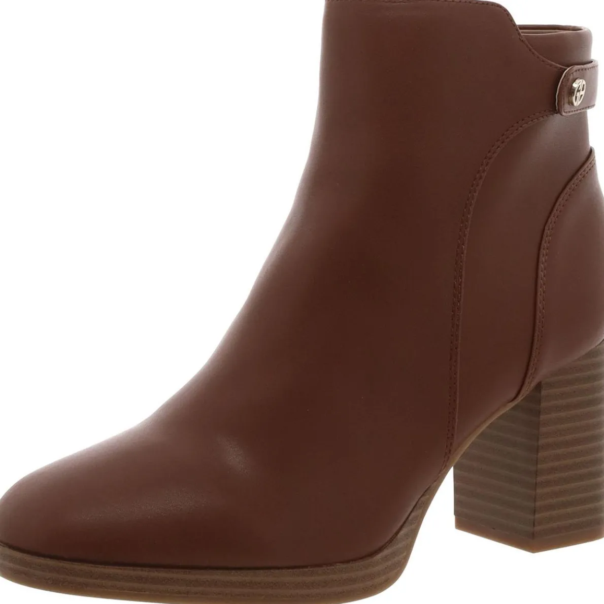 Trumann Faux Leather Embellished Ankle Boots