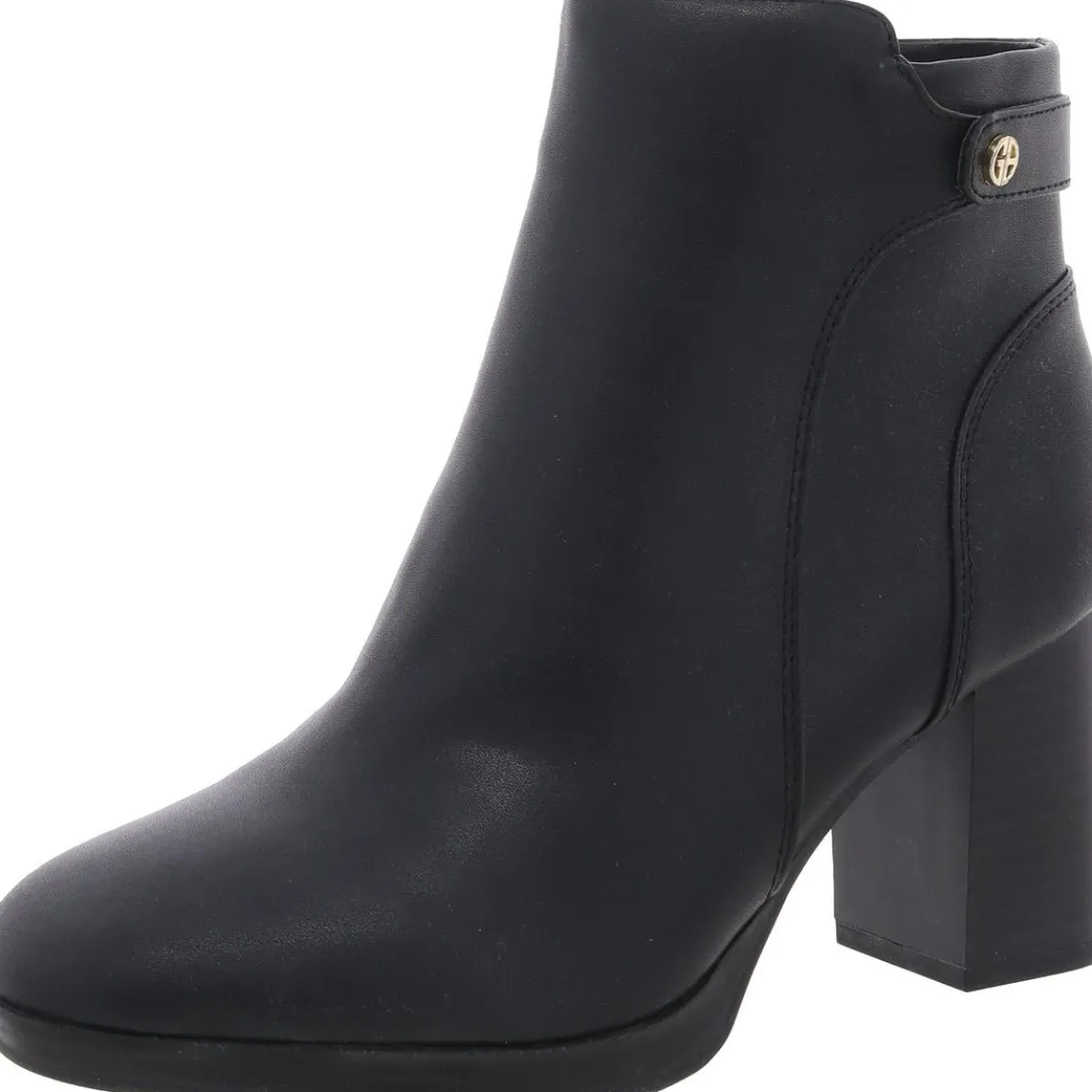 Trumann Faux Leather Embellished Ankle Boots