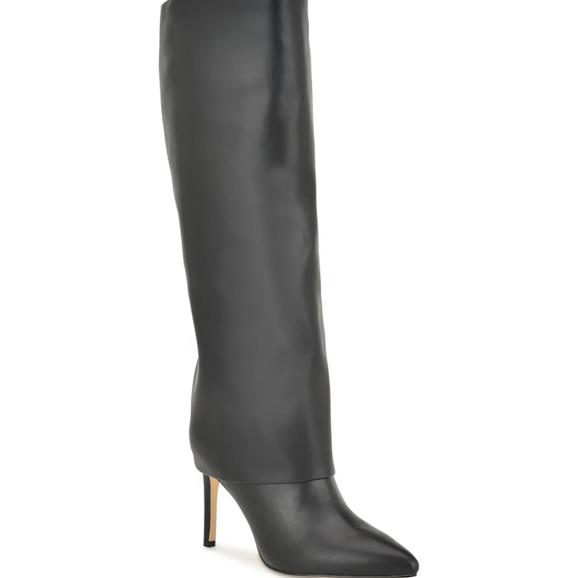 Radish 3 Zipper Faux Leather Knee-High Boots