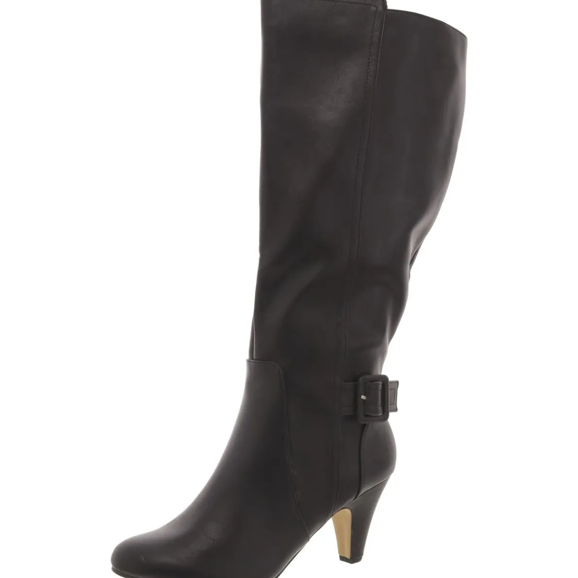 Wide Calf Faux Leather Knee-High Boots