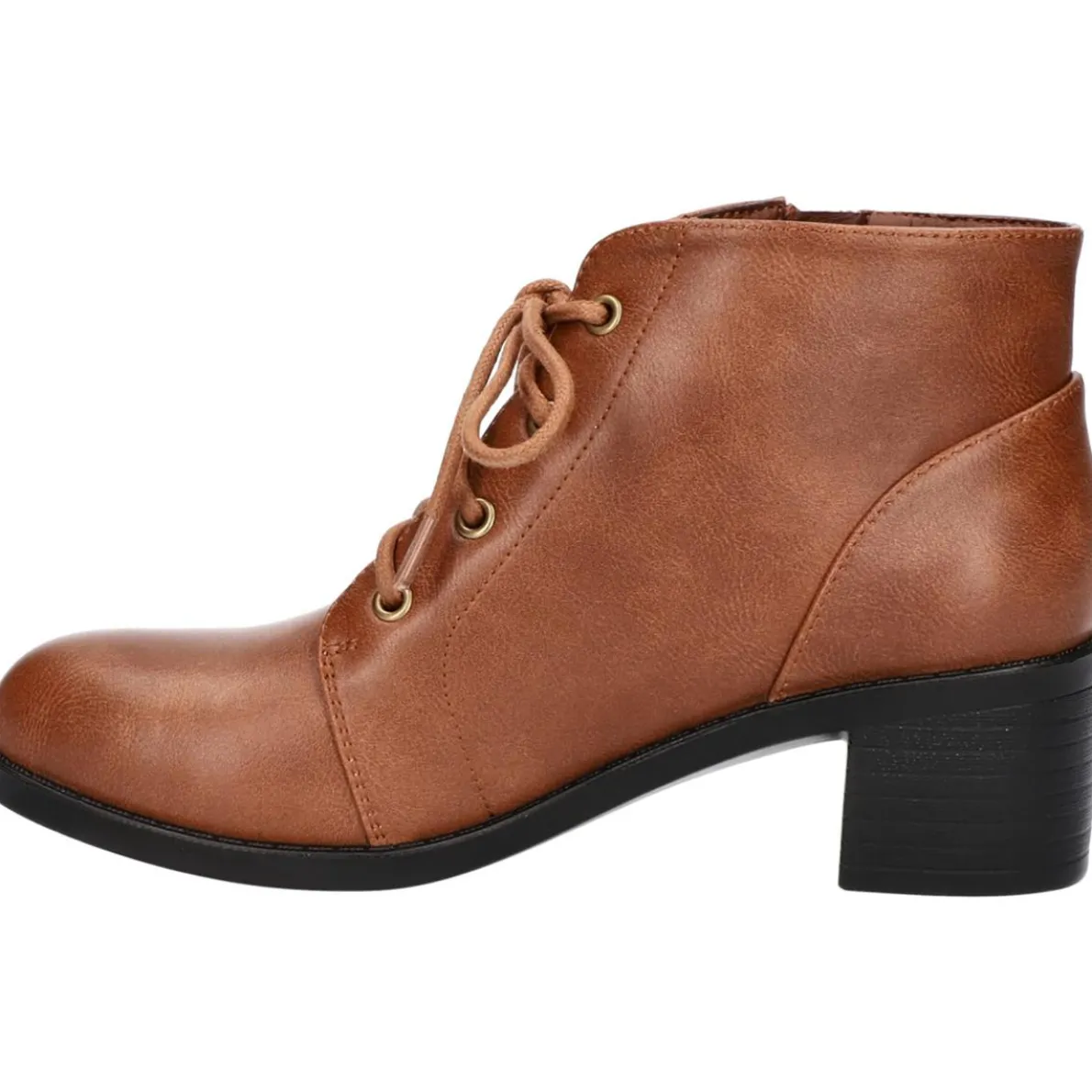 Becker Faux Leather Round Toe Ankle Boots
