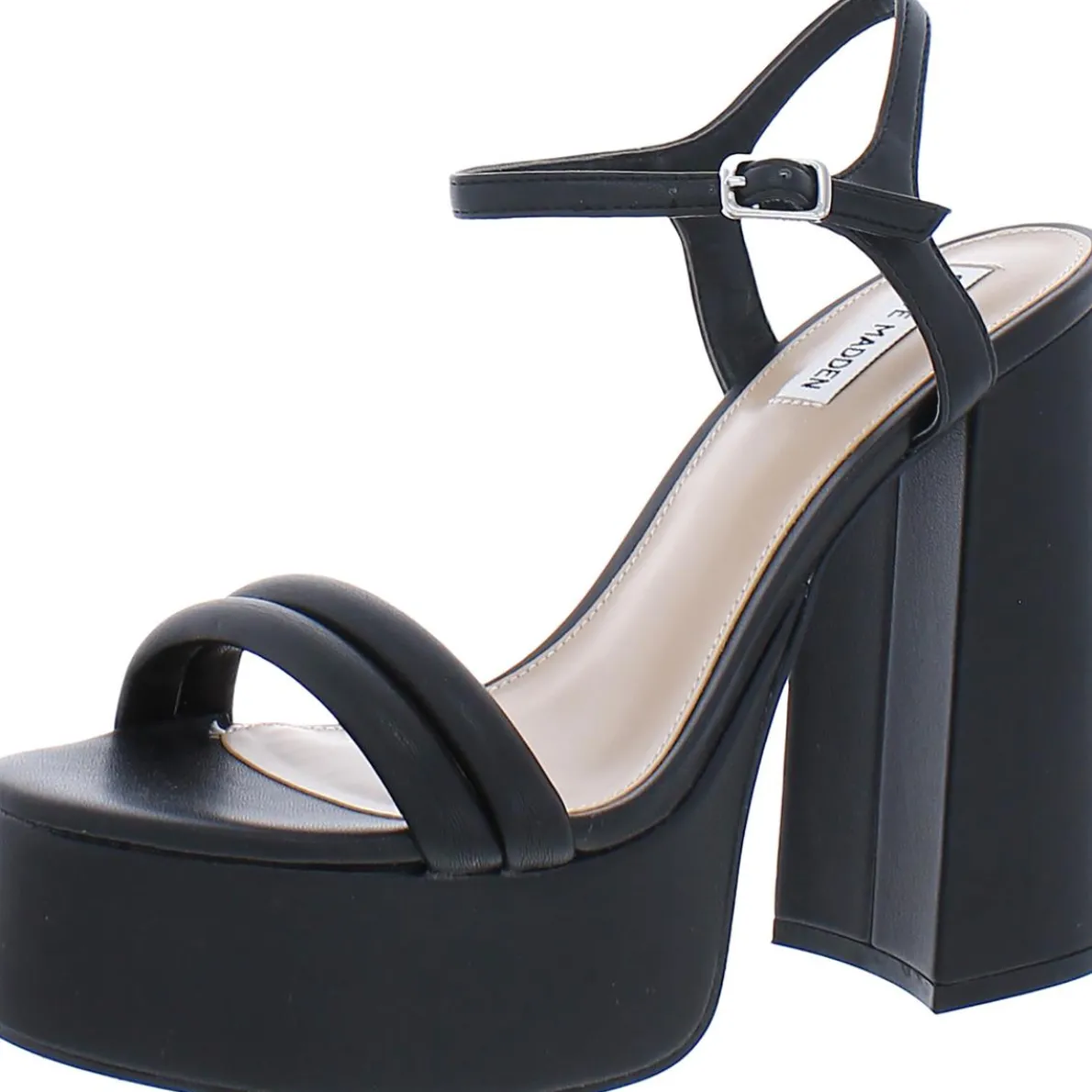 Tille Faux Leather Block Heel Platform Sandals