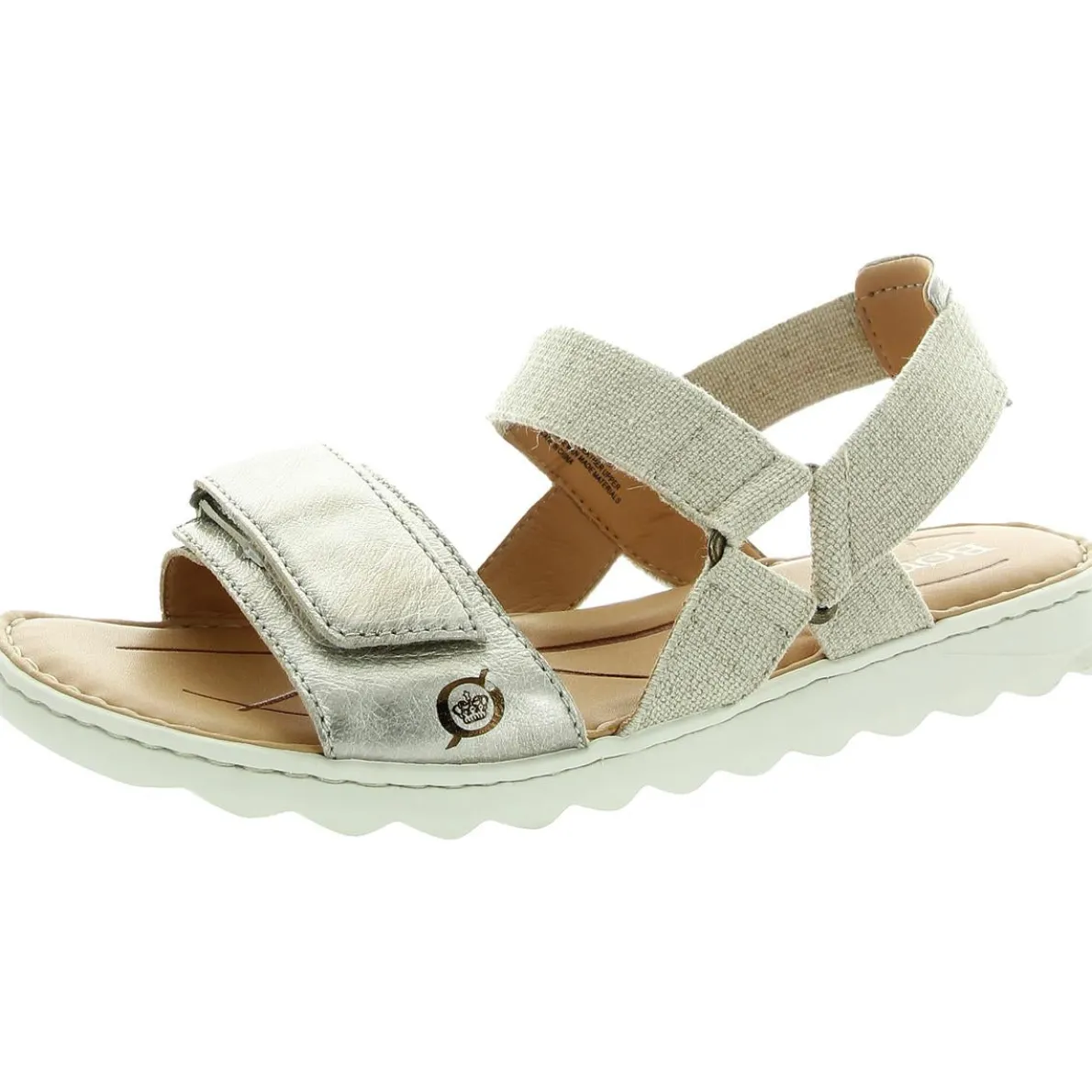 Stretch Leather Flatform Sandals