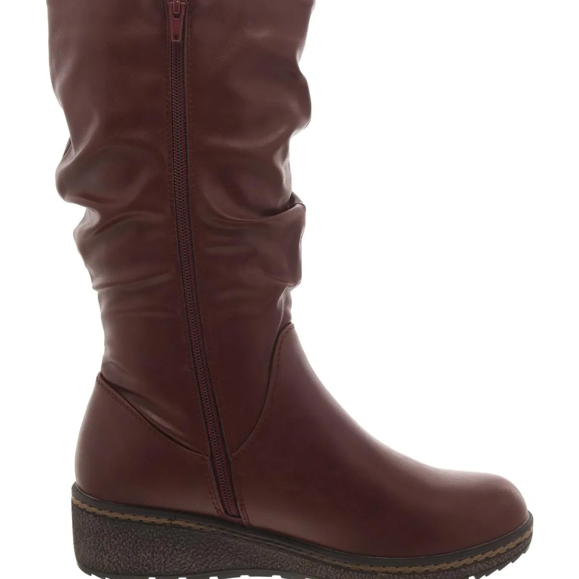 Dange Faux Leather Padded Insole Knee-High Boots