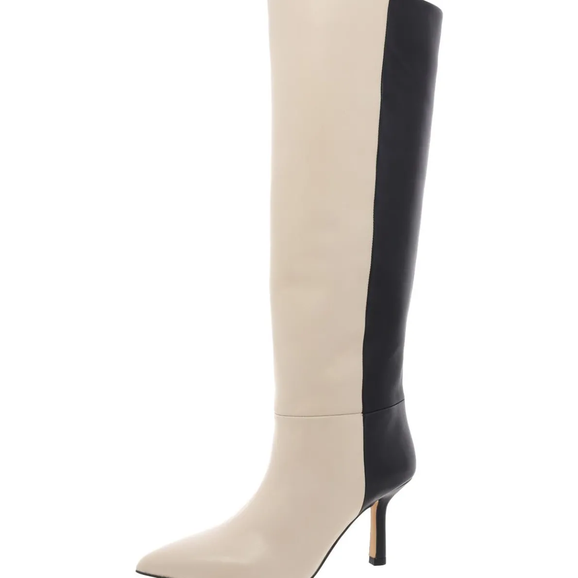 BRYN Leather Pull On Knee-High Boots
