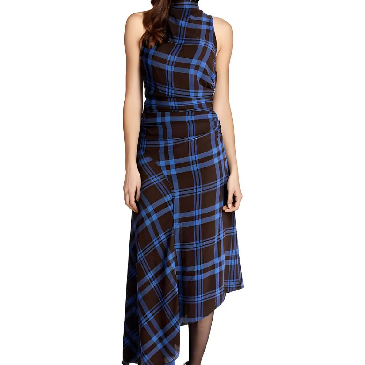 Plaid Halter Dress