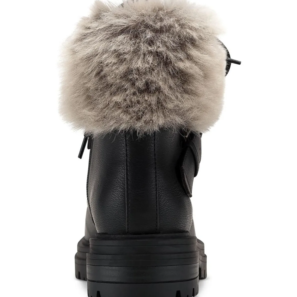 Orlenaa Faux Leather Lugged Sole Combat & Lace-Up Boots