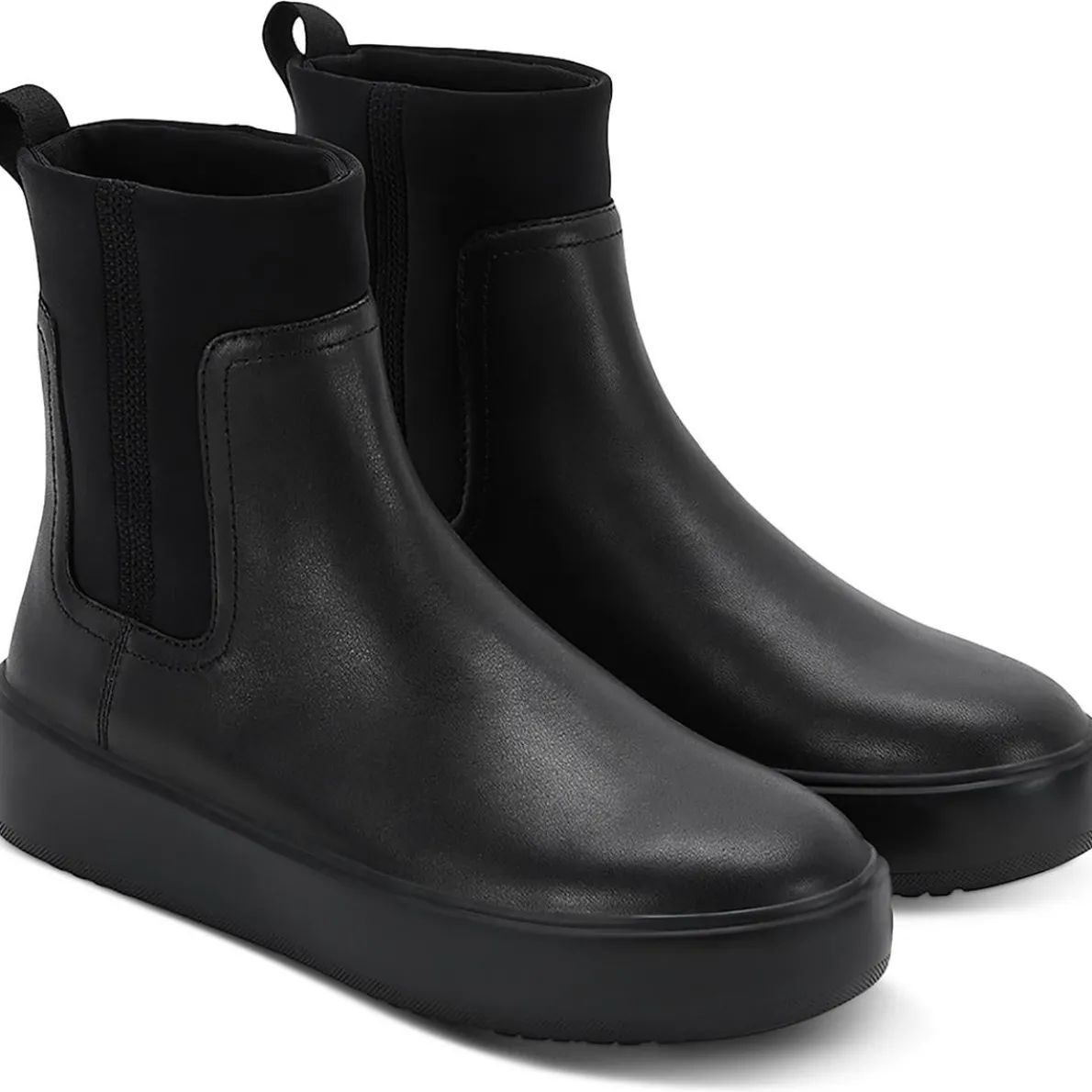 Pull On Round Toe Ankle Boots