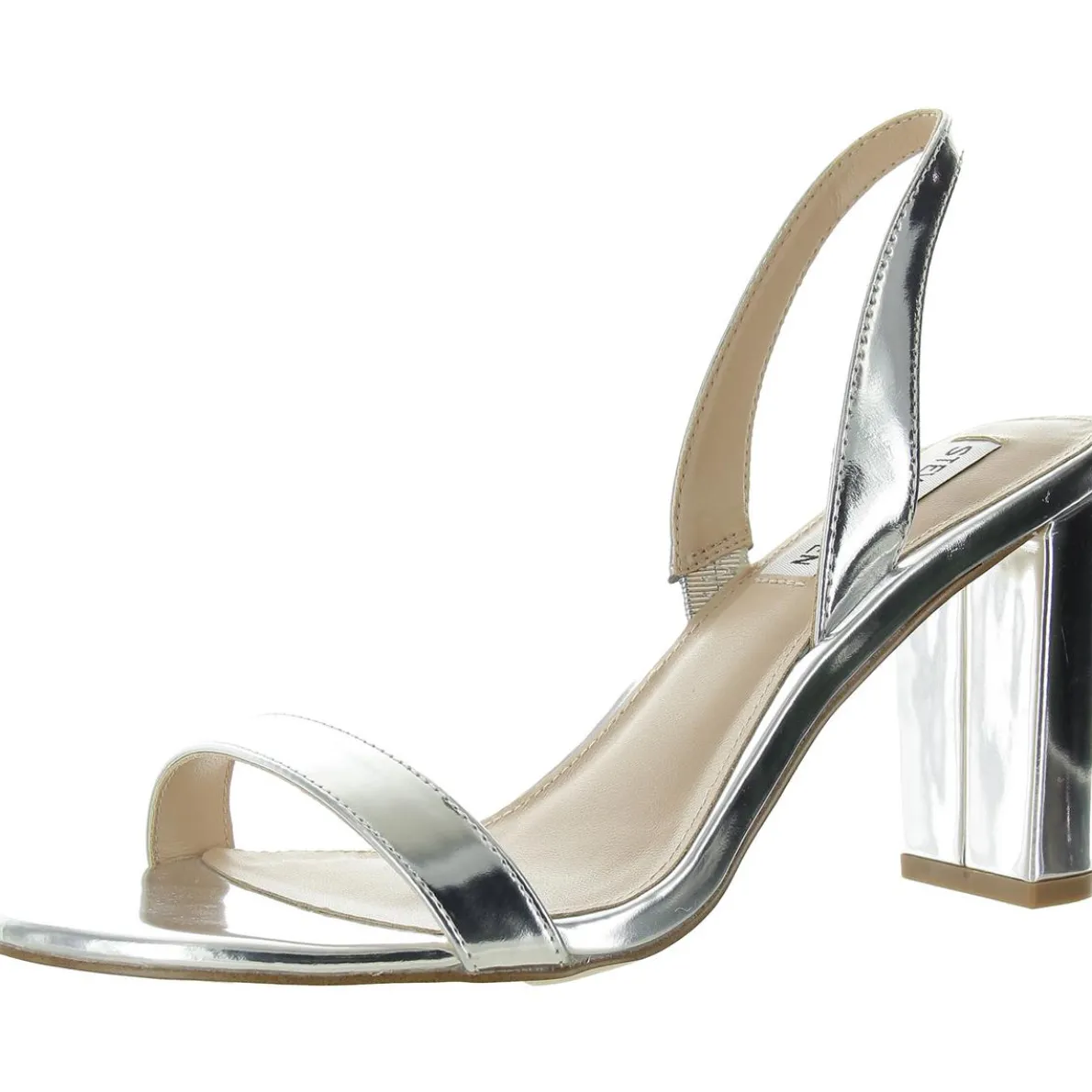 Emilie Metallic Leather Block Heel
