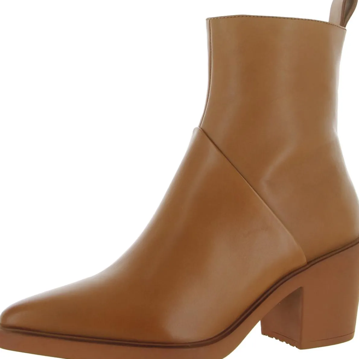 Shining Star Leather Pointed Toe Mid-Calf Boots