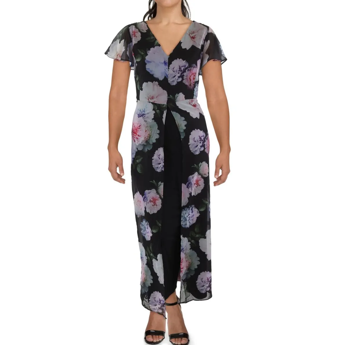 Plus Floral Print Jumpsuit